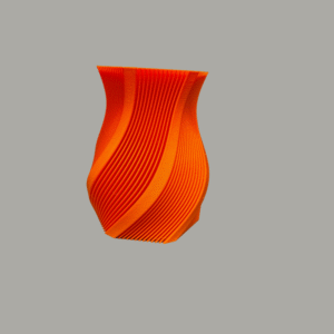 Moderni 3D spausdinta vaza „Suktinė“