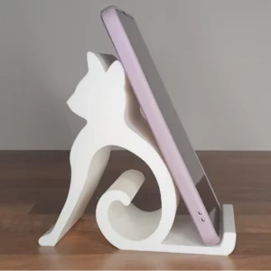 Katės silueto telefono stovas
