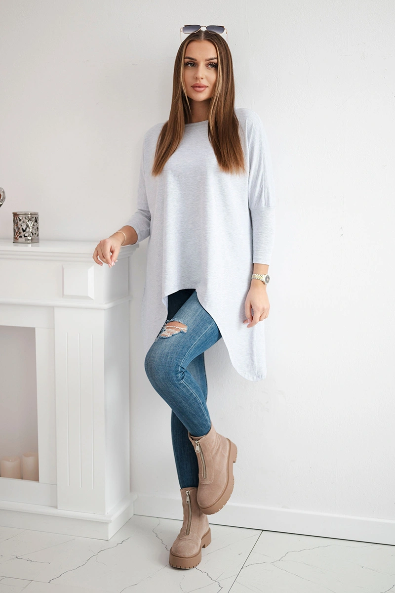 Bluzka oversize błękitna
