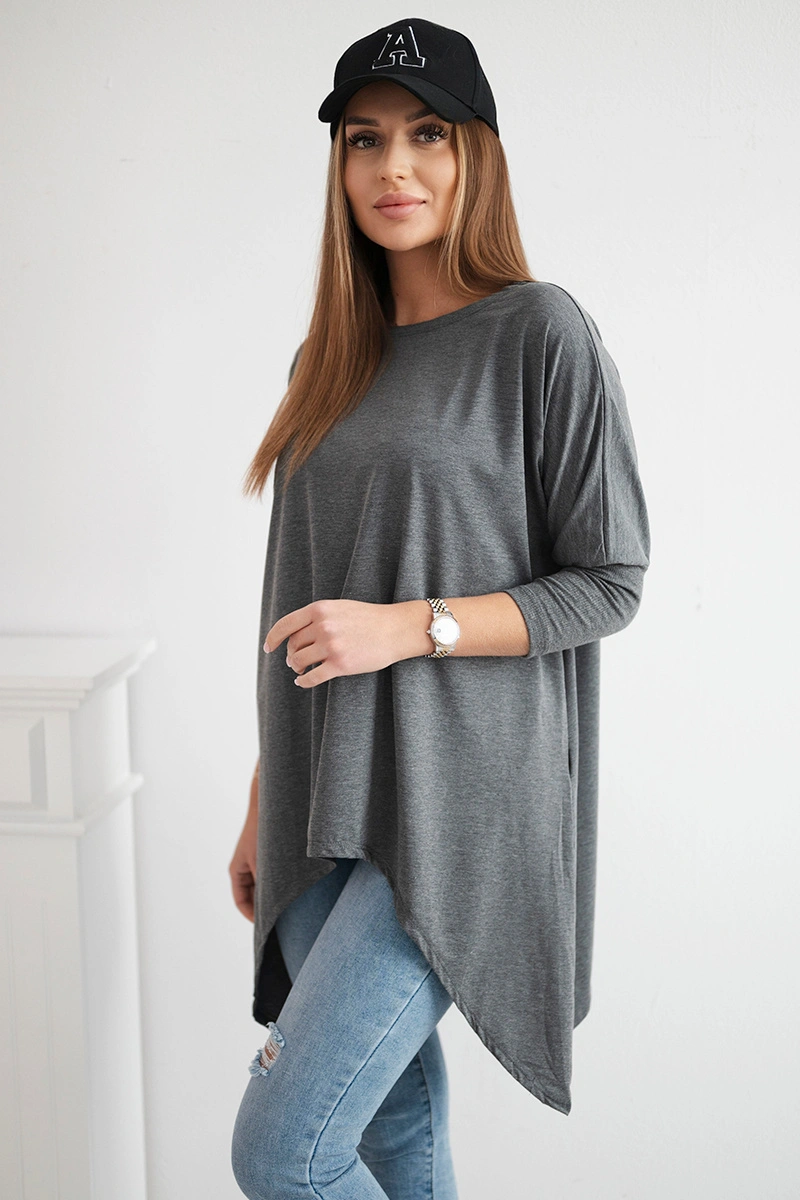 Bluzka oversize błękitna