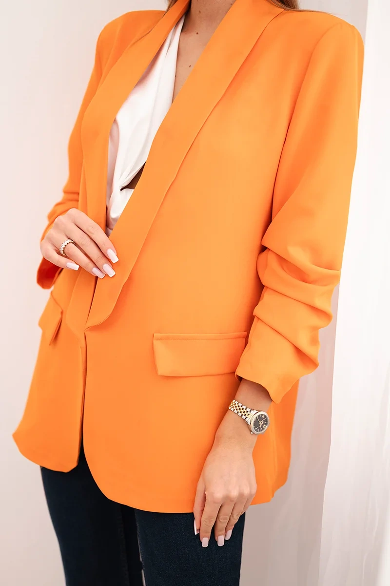 Elegantiškas oranžinis švarkas