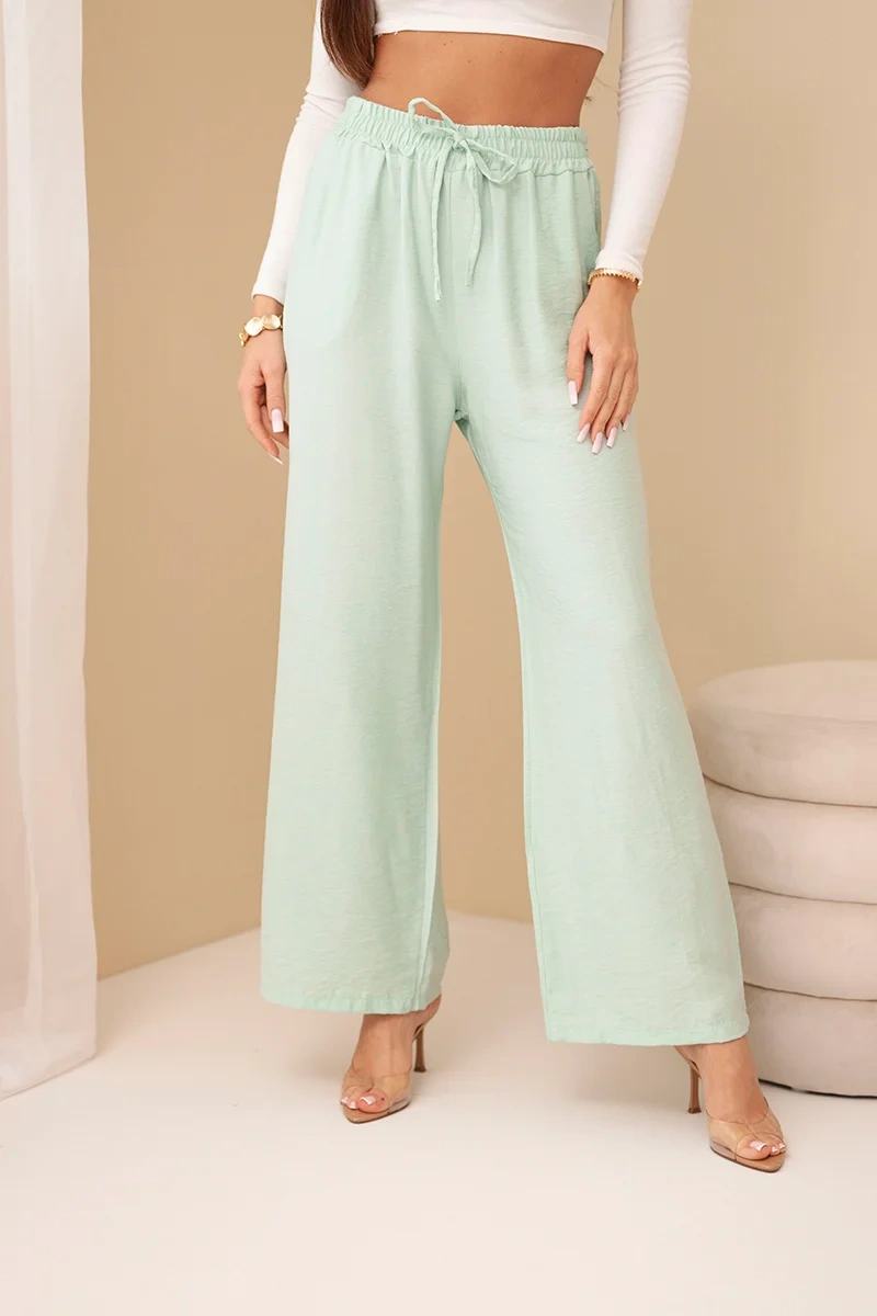 Viskozės kelnės plačioms